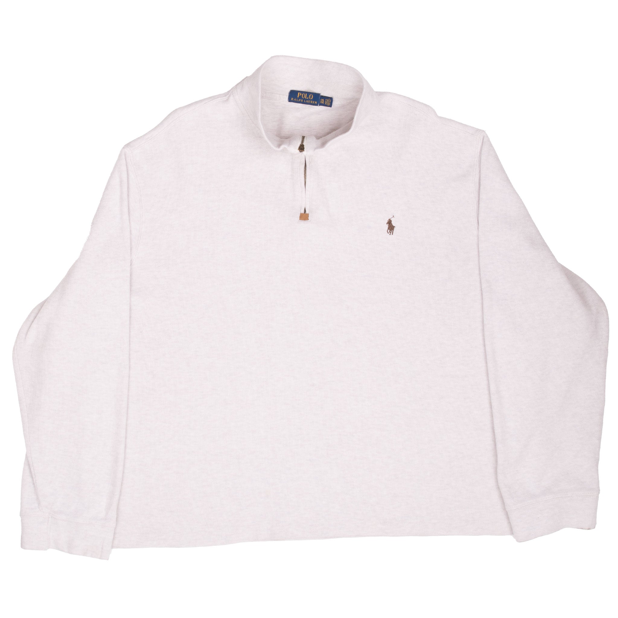 Ralph Lauren Polo Men's Quarter Zip Sweater - Off White, Size 2XL - Casual & Business Casual Pullover for Work & Outdoor Activities