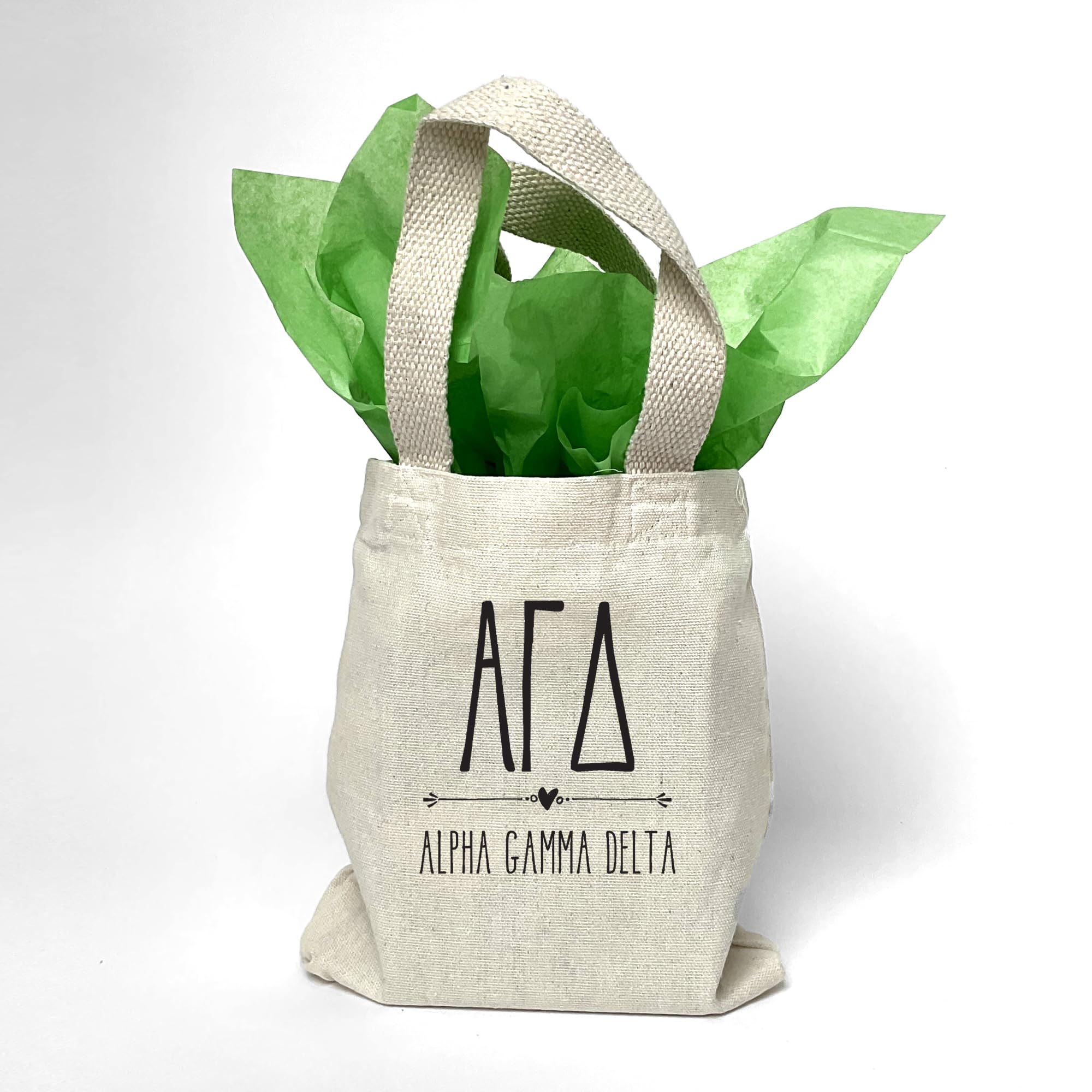 Greek Letter Sorority Mini Tote Bag - Personalized Sorority Gifts for Sisters - Small Party Favor Bag for College Events, Rush Week & Sisterhood Celebrations