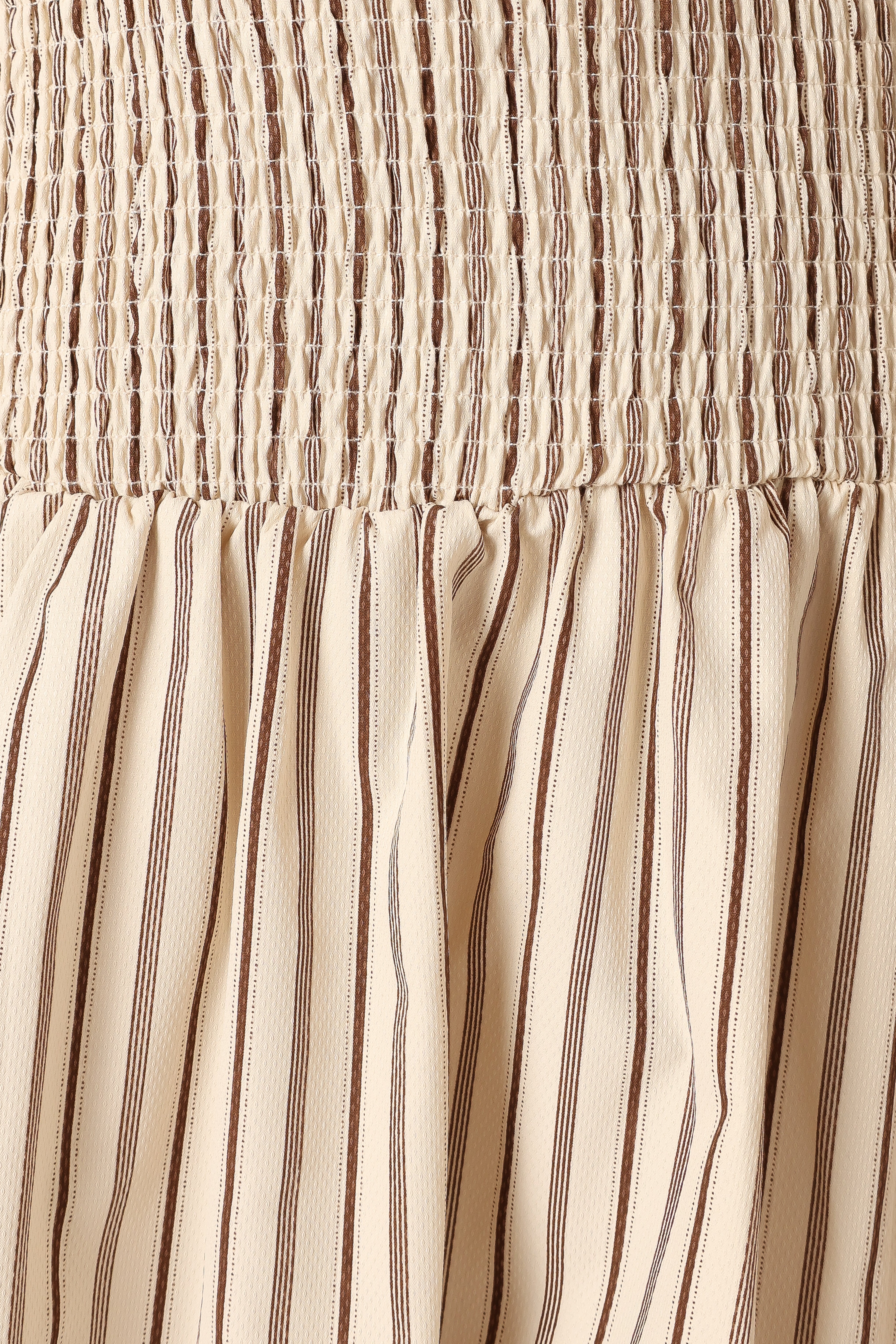 Jordana One Shoulder Midi Dress - Brown Striped Summer Dress for Women | Beach Wedding, Cocktail Party & Vacation Outfit