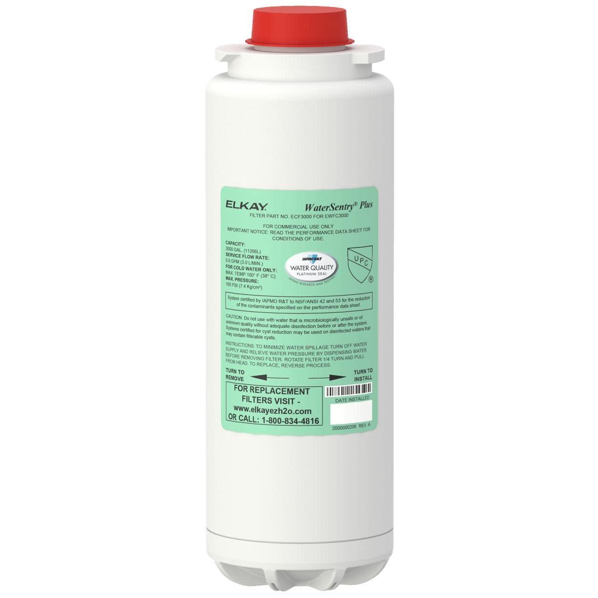 Elkay WaterSentry Plus Commercial Water Dispenser Replacement Filter - NSF Certified, 5 Micron Carbon Block - Perfect for Offices, Schools & Restaurants