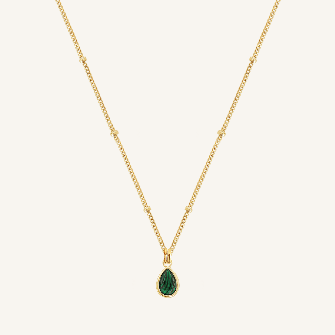 Malachite Trove Charm Necklace - Handmade Gemstone Jewelry for Women, Boho Style Healing Crystal Pendant - Perfect for Meditation, Yoga & Spiritual Gifts