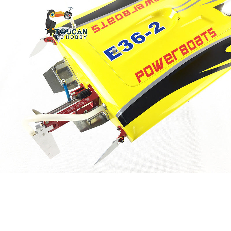 E36 Fiber Glass 2.4Ghz High Speed Electric RC Racing Boat - PNP with Motor, Servo & ESC (No Battery) - DIY Model 845x245x130mm - 75-80km/h - Perfect for Lakes, Ponds & Competitive RC Boat Racing