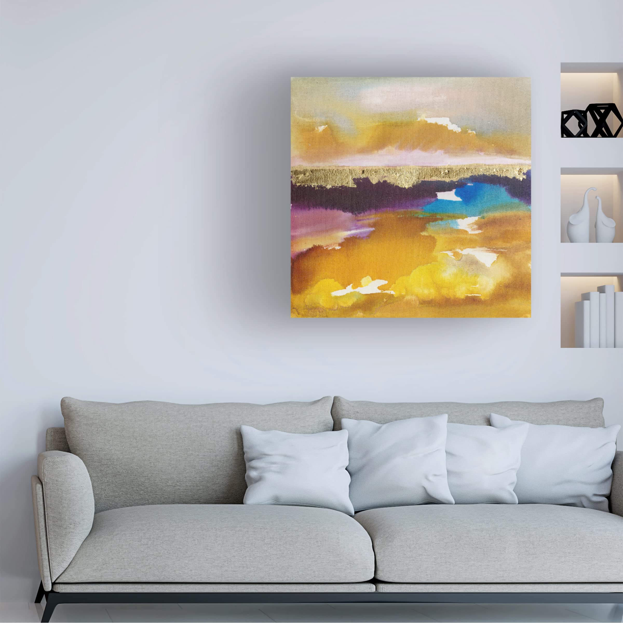 Joyce Combs 'Nature at Peace III' Canvas Wall Art Print - Modern Landscape Painting for Living Room, Bedroom & Office Decor