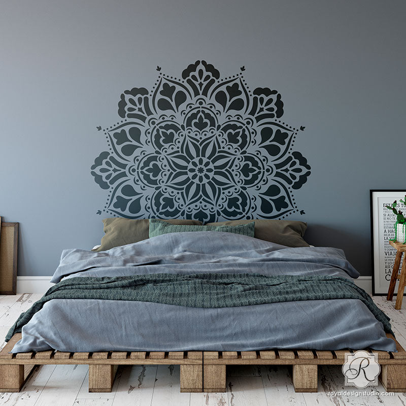 Ananda Mandala Stencil - Reusable DIY Painting Template for Wall Art, Fabric, Wood & Canvas - Perfect for Home Decor, Yoga Studios, Meditation Spaces & Spiritual Crafts