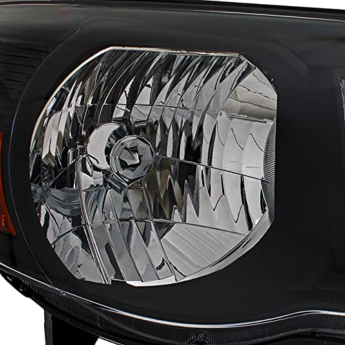 AKKON Black Headlights & LED Tail Lights Brake Lamp Pair for 2005-2011 Toyota Tacoma Pickup Truck - Durable Replacement for Enhanced Night Visibility & Style Upgrade