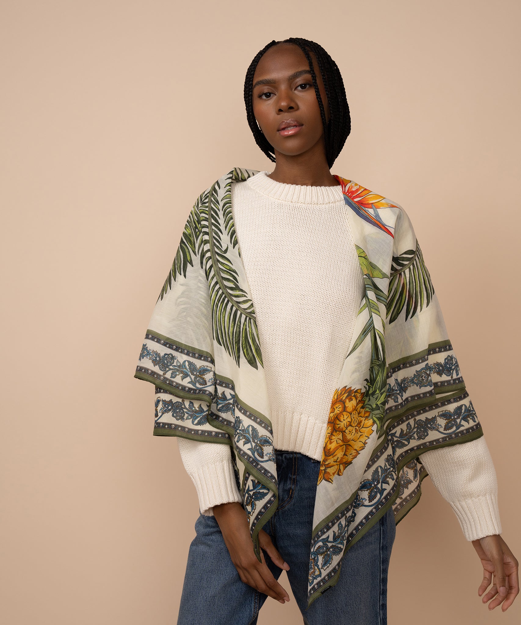 Palma Paradisi Square Scarf - Lightweight Fashion Scarf for Women, Versatile Accessory for Spring & Fall Outfits | Perfect for Casual Wear, Office Style, and Travel Essentials