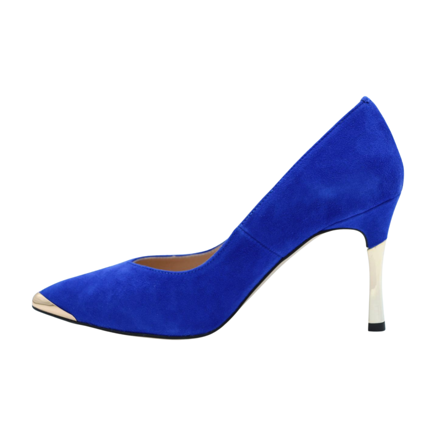 FABUCCI Royal Blue Suede Pointed Toe Heels for Women - Elegant High Heel Pumps for Party, Wedding & Evening Events - Comfortable Dress Shoes for Formal Occasions