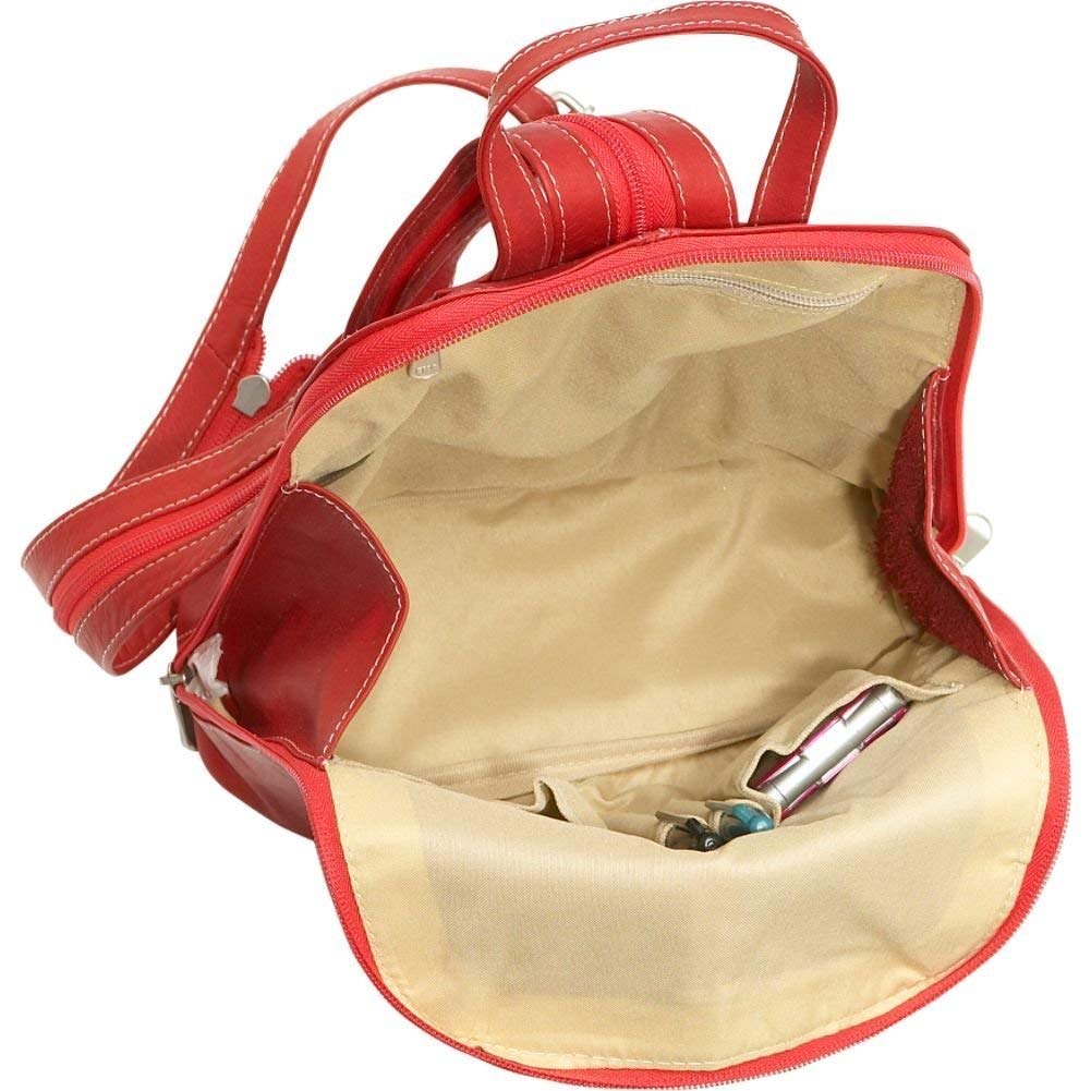 Le Donne Genuine Leather U-Zip Crossbody Bag for Women - Convertible Sling Backpack with Adjustable Strap - Perfect for Travel, Work & Daily Use
