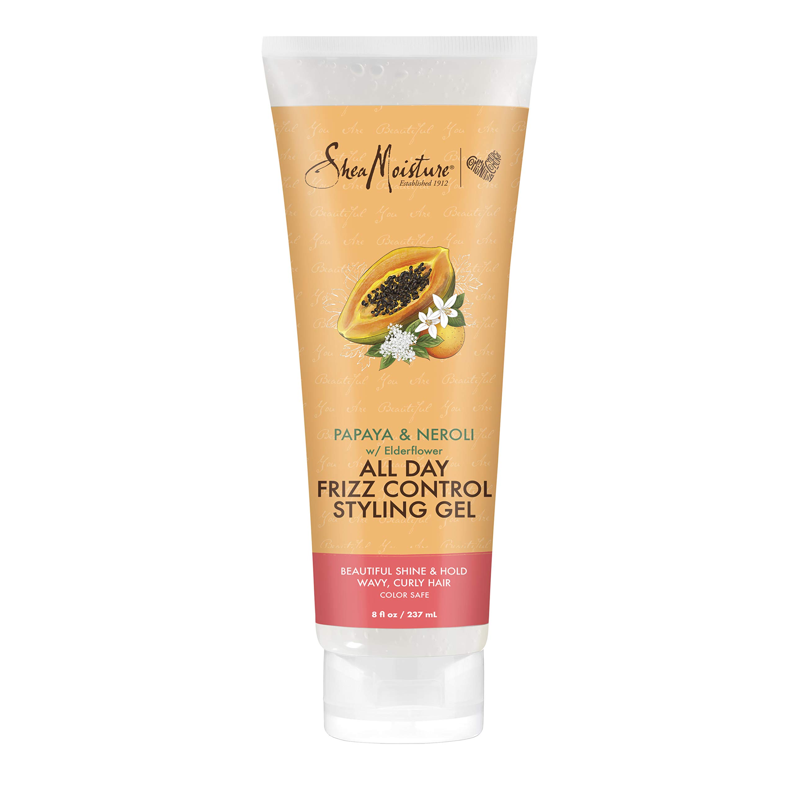 SheaMoisture Frizz Control Styling Gel for Curly Hair - Alcohol Free Hair Gel with Papaya & Neroli Extract, 8 oz | Hydrating & Defining Curls for Natural Hair Care | Perfect for Daily Styling & Taming Frizz