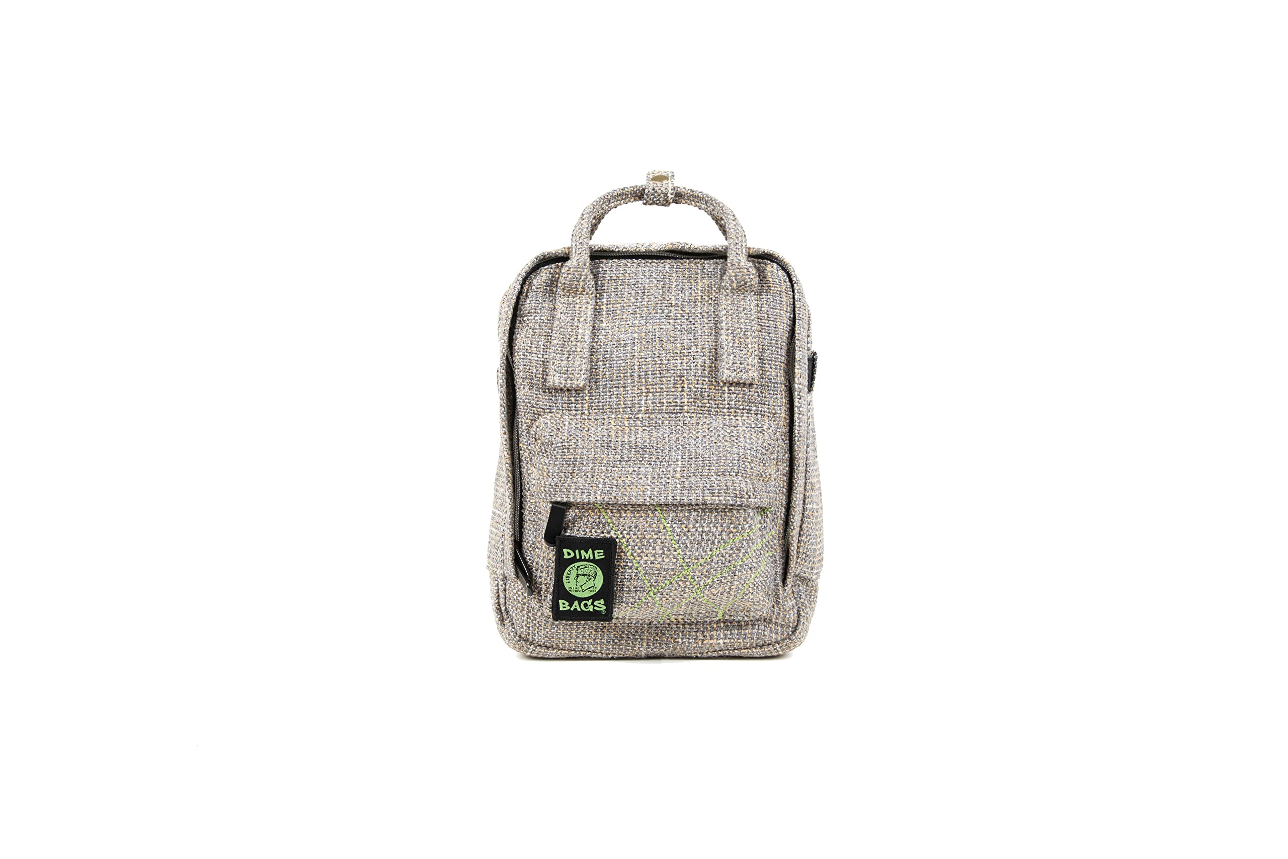DIME BAGS Mini Backpack - Hemp Material Small Travel Backpack for Women & Men - Lightweight Sand Color Daypack for Hiking, Beach, Festival & Daily Use