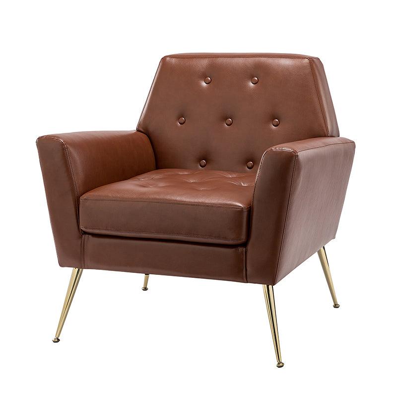 Raelynn Vegan Leather Armchair - Modern PU Leather Lounge Chair for Living Room, Office & Bedroom - Eco-Friendly Faux Leather Accent Chair for Home Decor