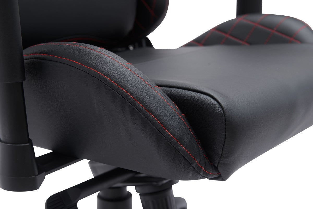 Jada Gaming Chair Black - Ergonomic Office Chair with Lumbar Support for PC & Console Gamers - Perfect for Gaming, Streaming, and Home Office Use