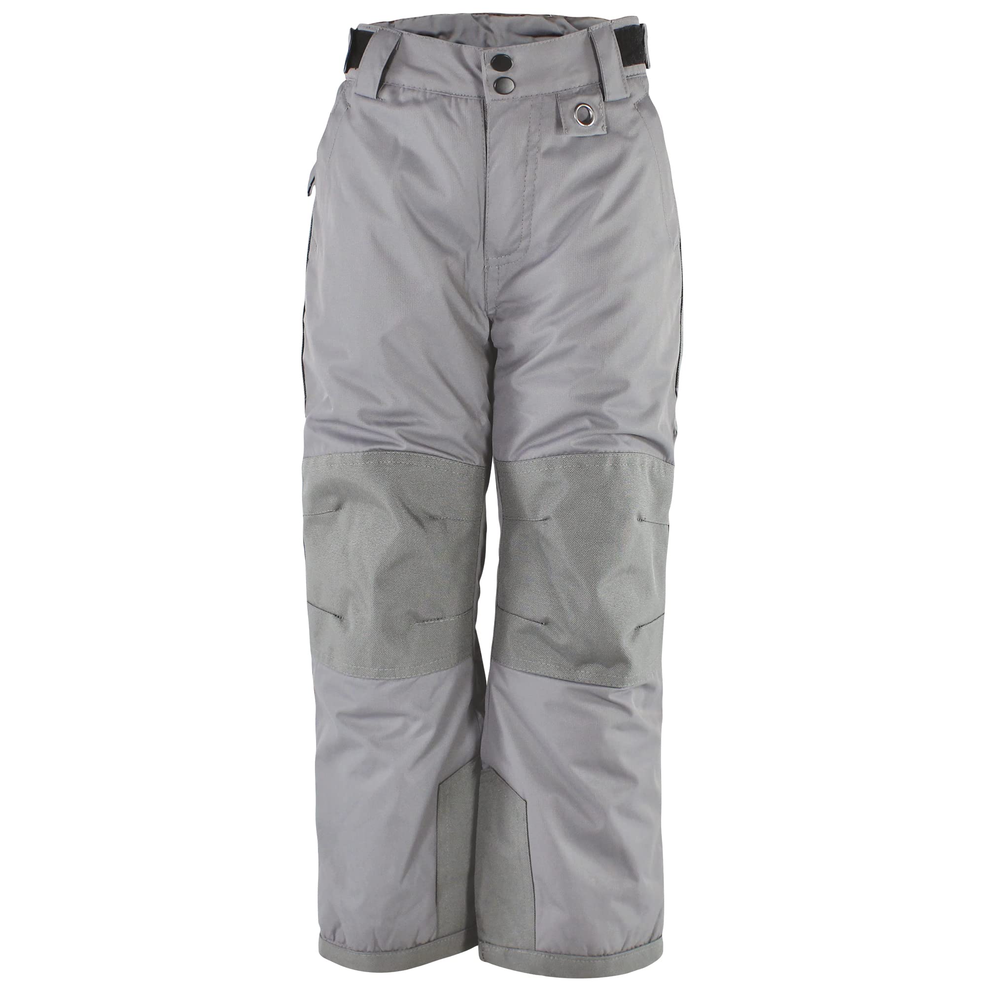 Hudson Baby Unisex Snow Pants for Boys & Girls - Waterproof Winter Snowsuit, Charcoal Gray, Size Large - Perfect for Skiing, Sledding & Outdoor Winter Play