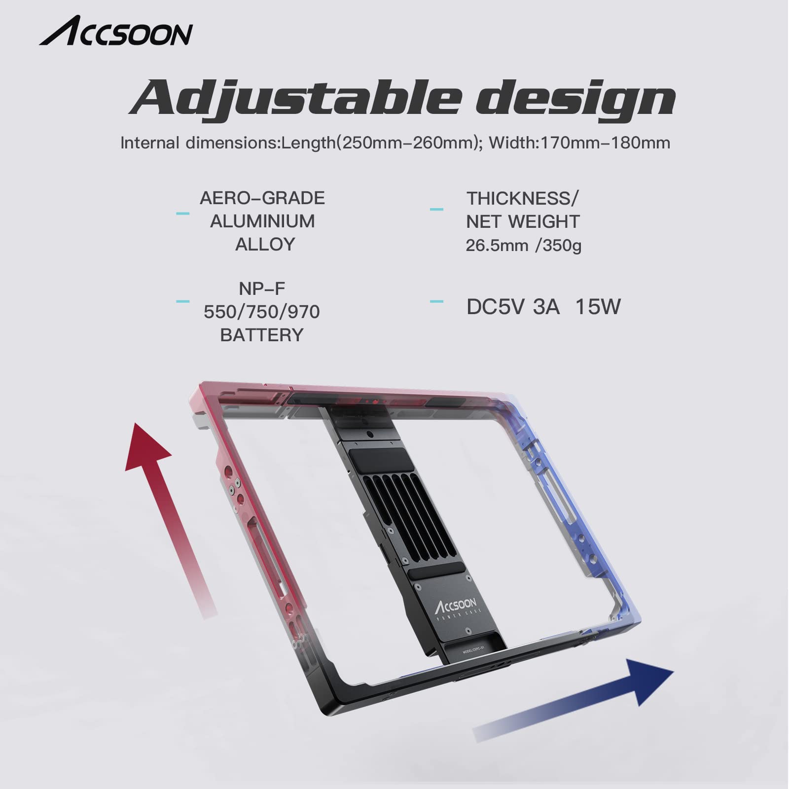 Accsoon POWERCAGE iPad Mount - Secure & Adjustable iPad Holder for Video Recording, Live Streaming & Photography - Perfect for Content Creators & Videographers