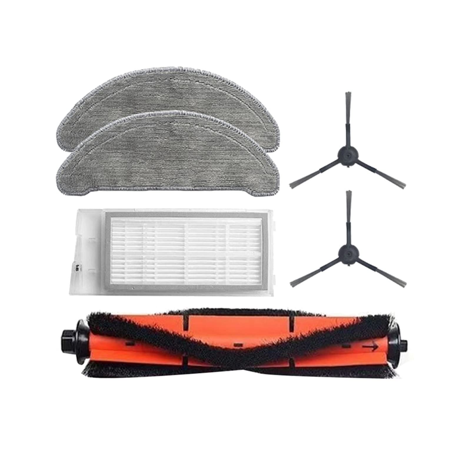 KYUTAKA Replacement Sweeper Mop Cloth with Rolling Brush & Side Brush | HEPA Filter Compatible with Xiaomi ROIDMI EVE Plus Vacuum Cleaner | Sky Blue | Perfect for Hardwood Floors, Tile & Pet Hair Cleaning