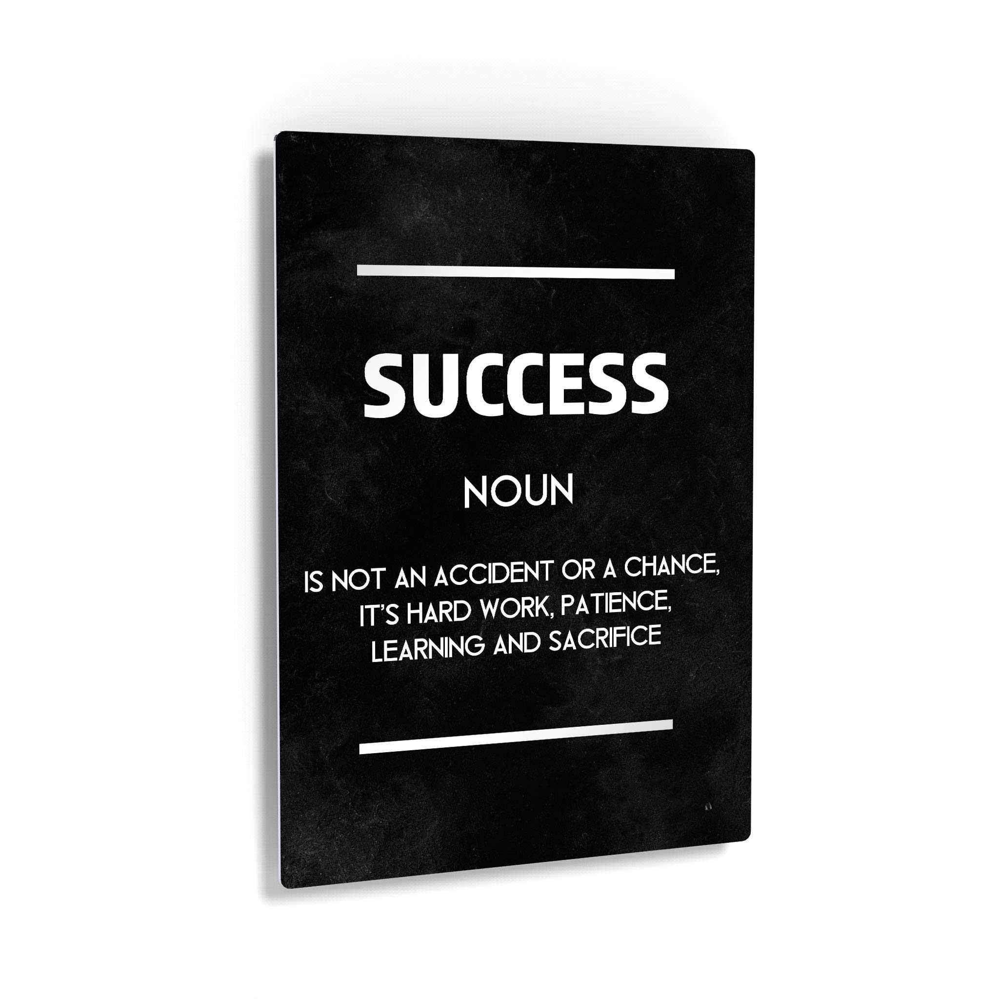 Success Definition Dictionary Black Motivational Metal Wall Art - Inspirational Quote Print for Office & Living Room - Modern Home Decor Gift Ready to Hang (40x30) - Perfect for Entrepreneurs, Graduation Gifts & Workspace Motivation