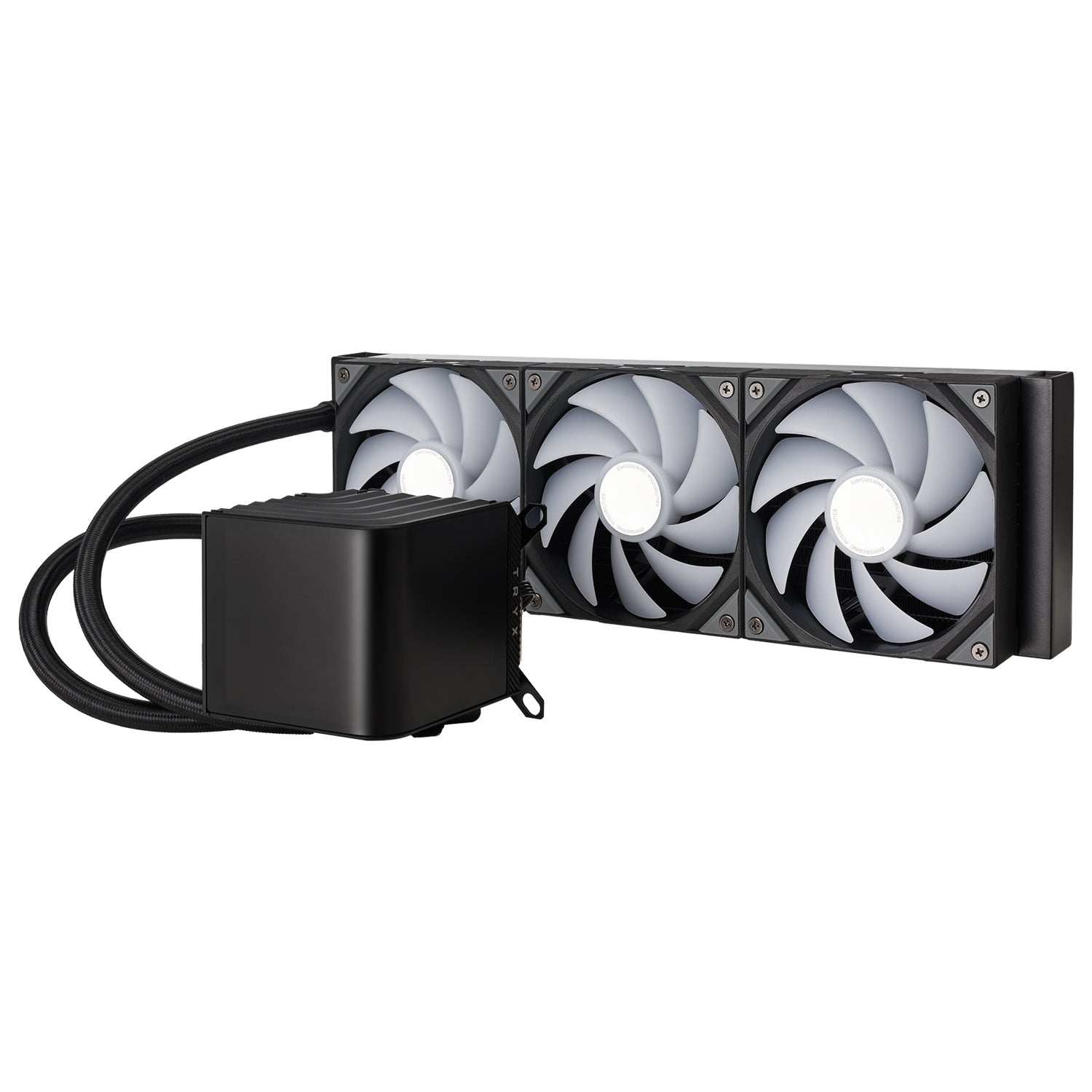 TRYX PANORAMA 360mm AIO Liquid CPU Cooler with ARGB Lighting - Black/White Options for High-Performance PC Gaming & Overclocking
