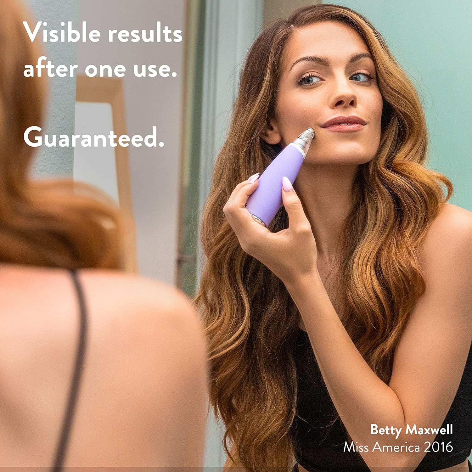 Microderm GLO GEM Diamond Microdermabrasion & Suction Tool - Professional Blackhead Remover Pore Vacuum for Deep Cleansing - Anti-Aging Facial Treatment Machine Boosts Collagen & Reduces Acne Scars (Purple) - Perfect for At-Home Spa & Skincare Routine
