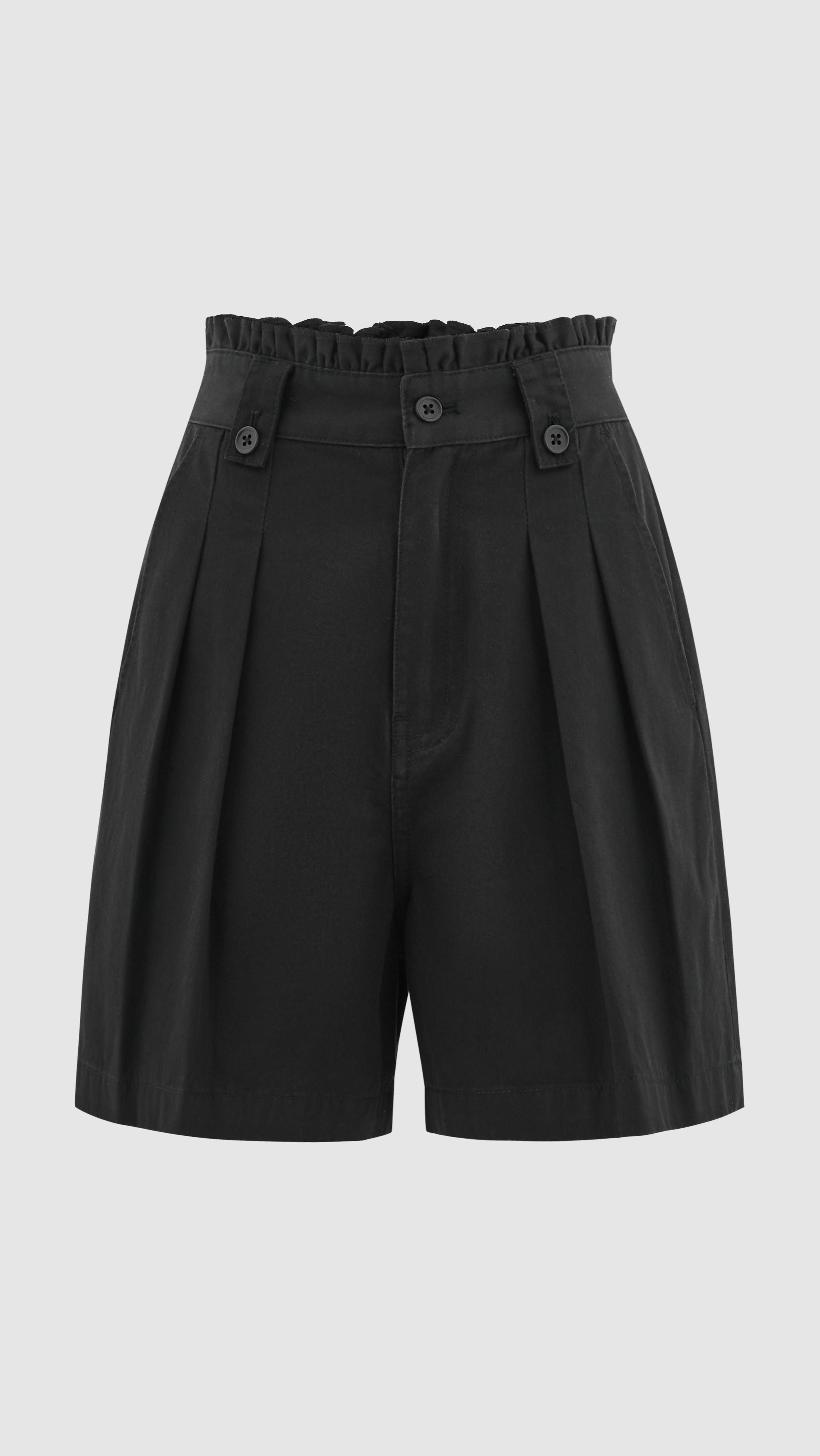 Women's Ruffles Trim Waist Shorts - High Waisted Stretch Denim Shorts for Summer | Perfect for Beach, Vacation & Casual Outfits
