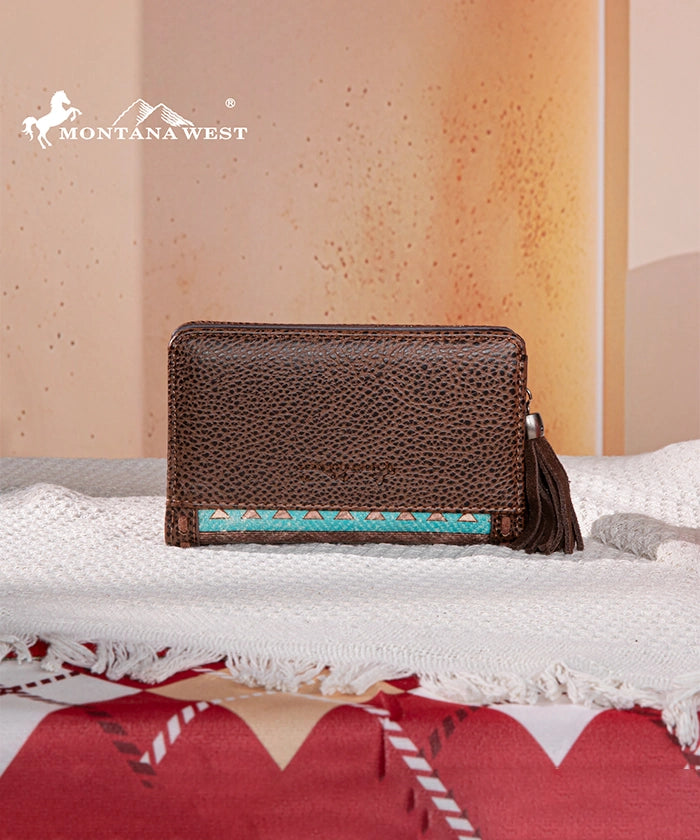 Montana West Aztec Printed Wallet for Women - Stylish Crossbody Phone Wallet with RFID Protection - Perfect for Travel, Shopping, and Everyday Use