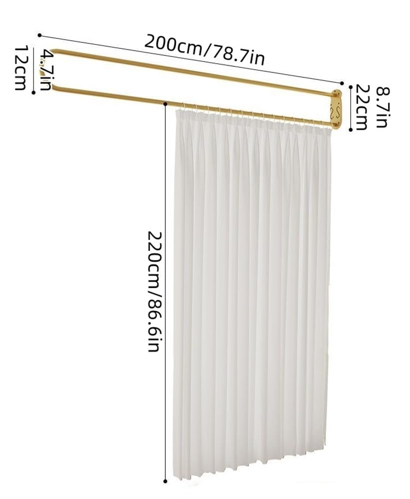 Room Divider Curtains - Blackout Privacy Curtains for Bedroom, Closet, Balcony & Medical Spaces | Ceiling Mount Curtain Track Included | Perfect for Apartments, Fitting Rooms & Beauty Salons (Dark Gray)