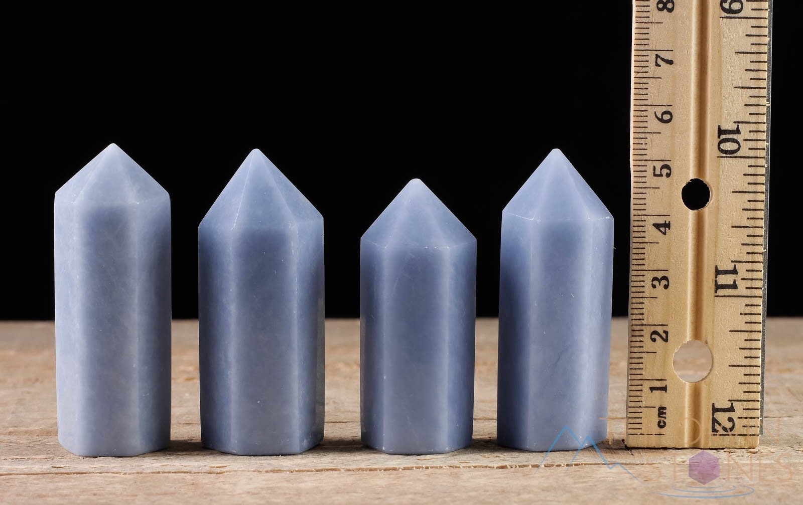ANGELITE Crystal Tower - Healing Crystal Wand, Natural Stone Points & Obelisk for Home Decor & Meditation (E1274) | Perfect for Reiki, Feng Shui & Spiritual Healing Spaces