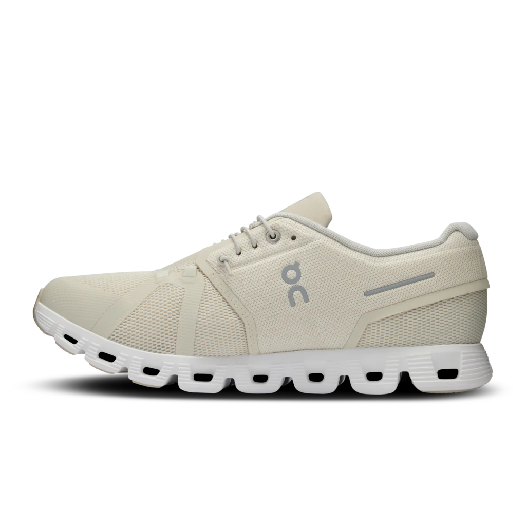 ON Men's Cloud 5 Running Shoes - Lightweight & Cushioned Sneakers for Men in Cream/Sand | Perfect for Jogging, Gym Workouts & Daily Wear