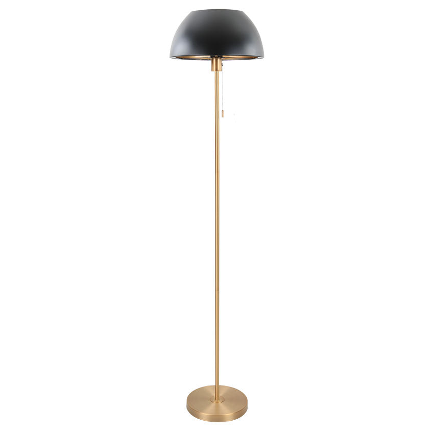 Bella Brass Floor Lamp with Dome Shade - E27 Socket in Multiple Finishes | Perfect for Living Room, Bedroom & Office Lighting