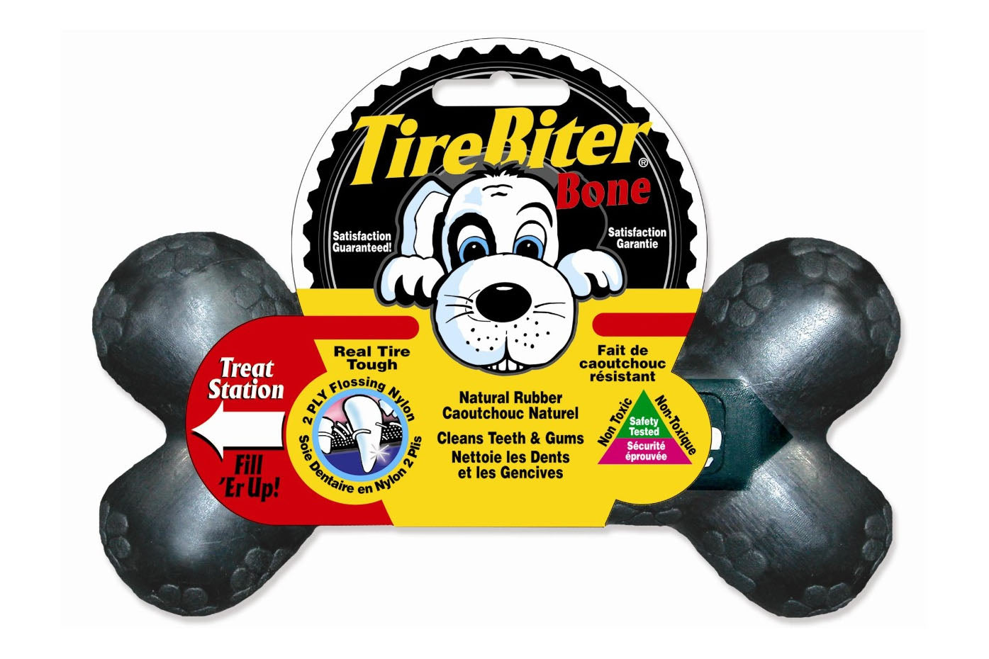 Durable Mammoth Tirebiter Dog Chew Bone - Long-Lasting Natural Dog Treat for Aggressive Chewers - Perfect for Large Breed Dogs & Puppy Teething Relief