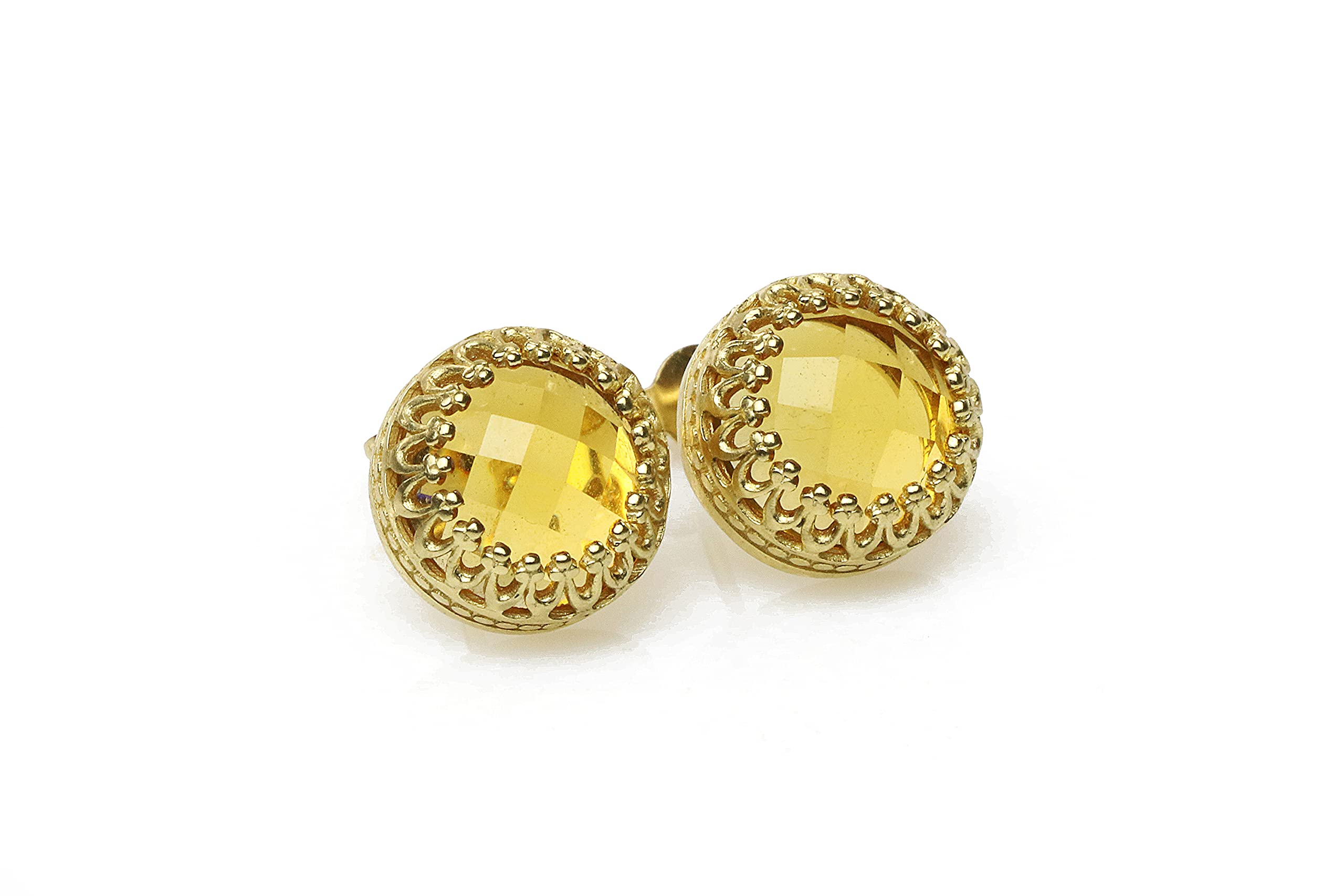 925 Sterling Silver Citrine Earrings - November Birthstone Jewelry for Women, Ideal Birthday, Bridesmaid & Anniversary Gifts - Elegant Dangle Earrings for Party, Wedding & Everyday Wear - Gift Box Included
