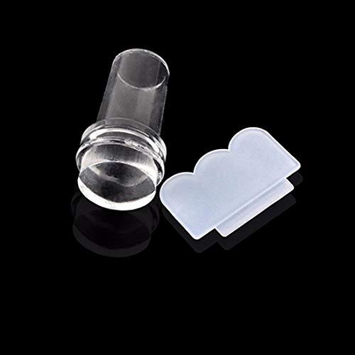 Clear Nail Stampers & Scrapers Set - Mini DIY Nail Art Image Plate Transfer Tool for Professional Manicures | Perfect for Salon, Home Use & Nail Art Enthusiasts