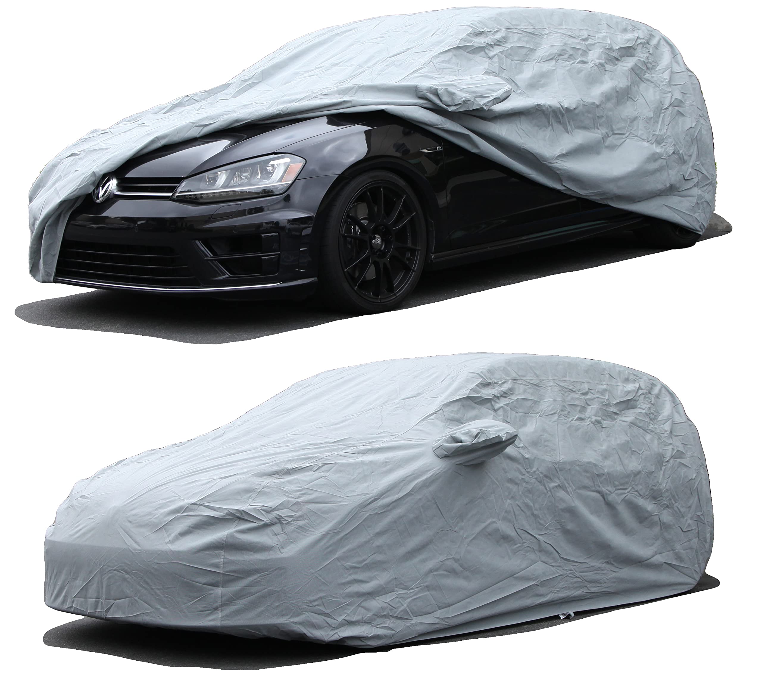 2021-2025 Volkswagen Golf GTI & Golf R Car Cover - XTREMECOVERPRO Diamond Series Waterproof Outdoor Car Cover (Grey) - All Weather Protection for Rain, Snow, Sun & Dust