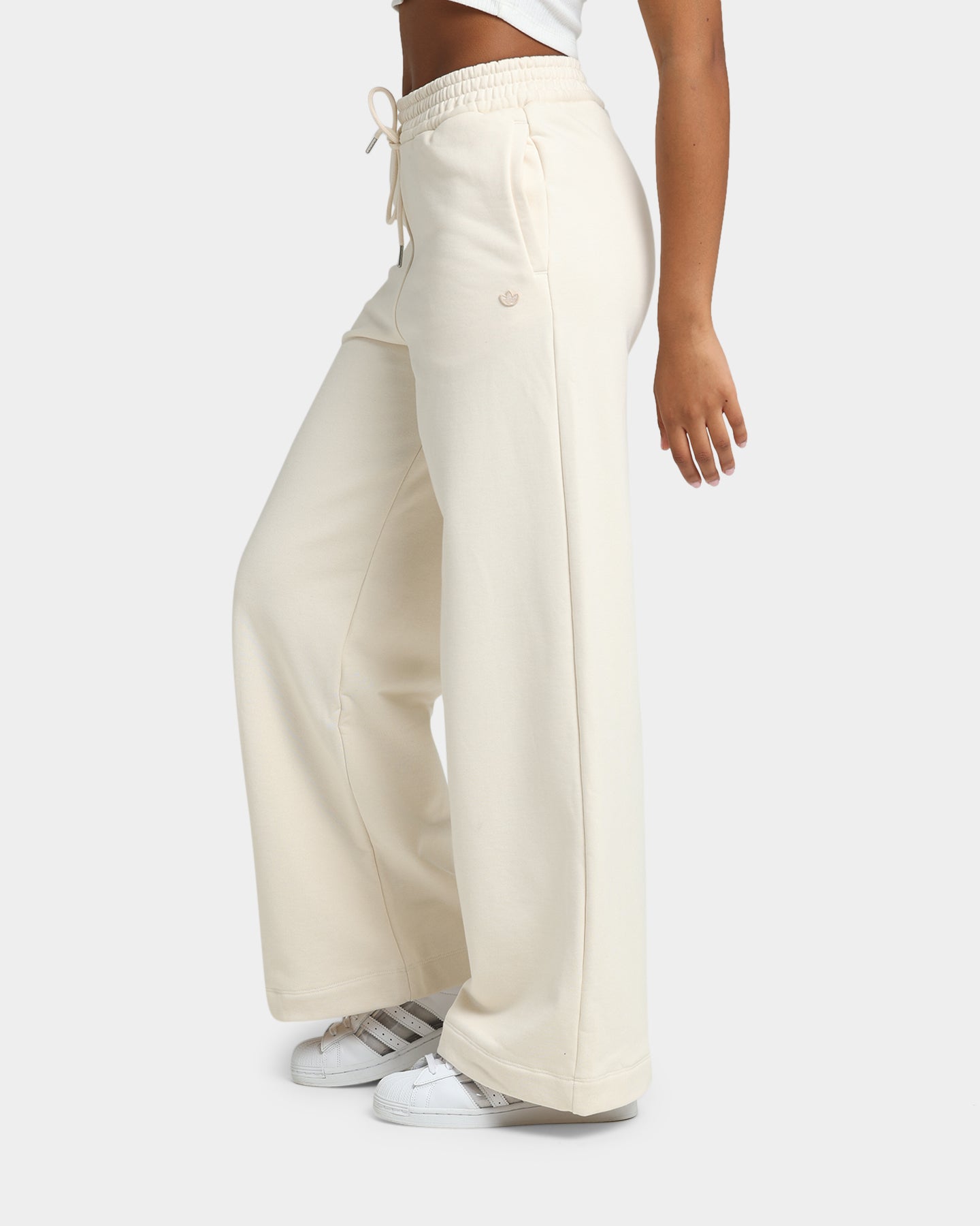 Adidas Women's Wide Leg Sweatpants - High Waisted Lounge Pants for Yoga, Running & Casual Wear - Non-Dye Comfortable Athletic Joggers