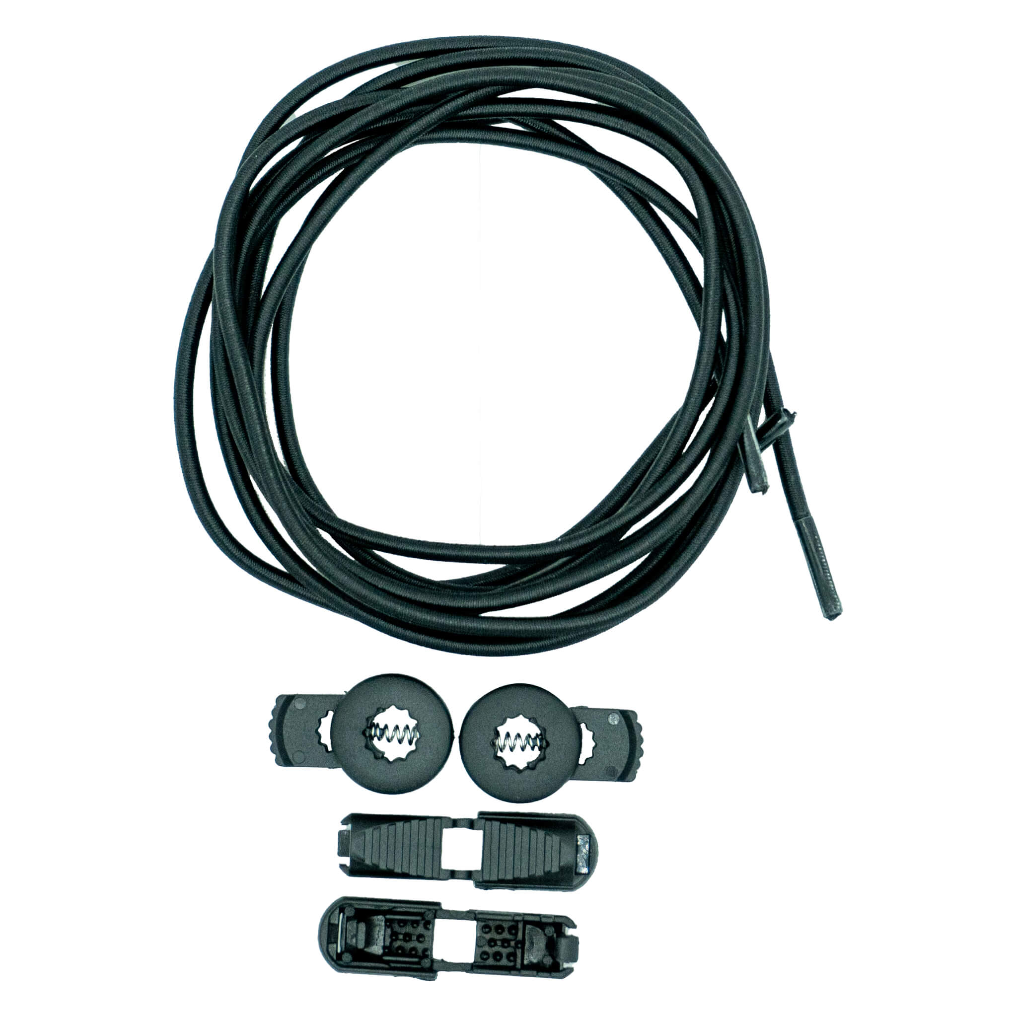 Plain Black No-Tie Shoelaces - Comfortable & Secure Fit for Sneakers, Dress Shoes & Casual Footwear