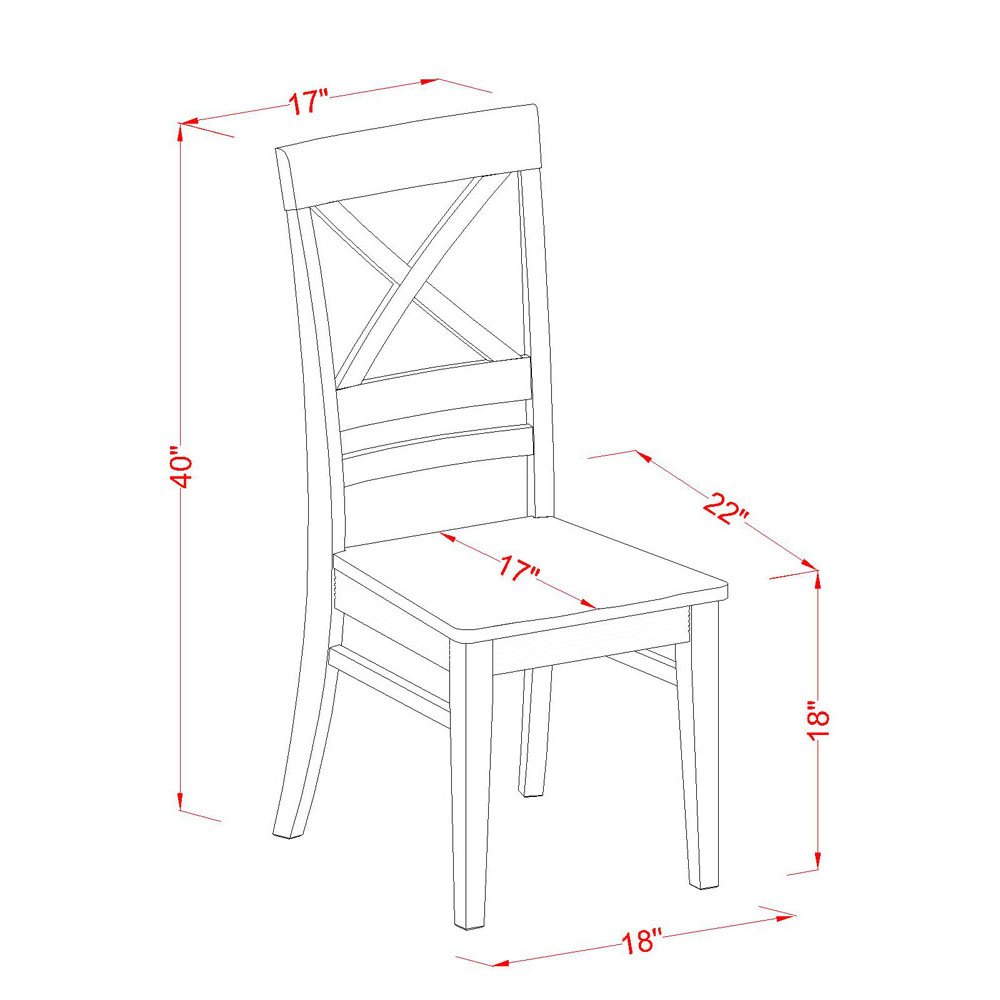 East West Furniture MZQU3-WHI-W 3-Piece Dining Set with Drop-Leaf Table & 2 Chairs, 36x54 Inch, Buttermilk & Cherry - Perfect for Small Kitchens, Breakfast Nooks & Compact Dining Spaces
