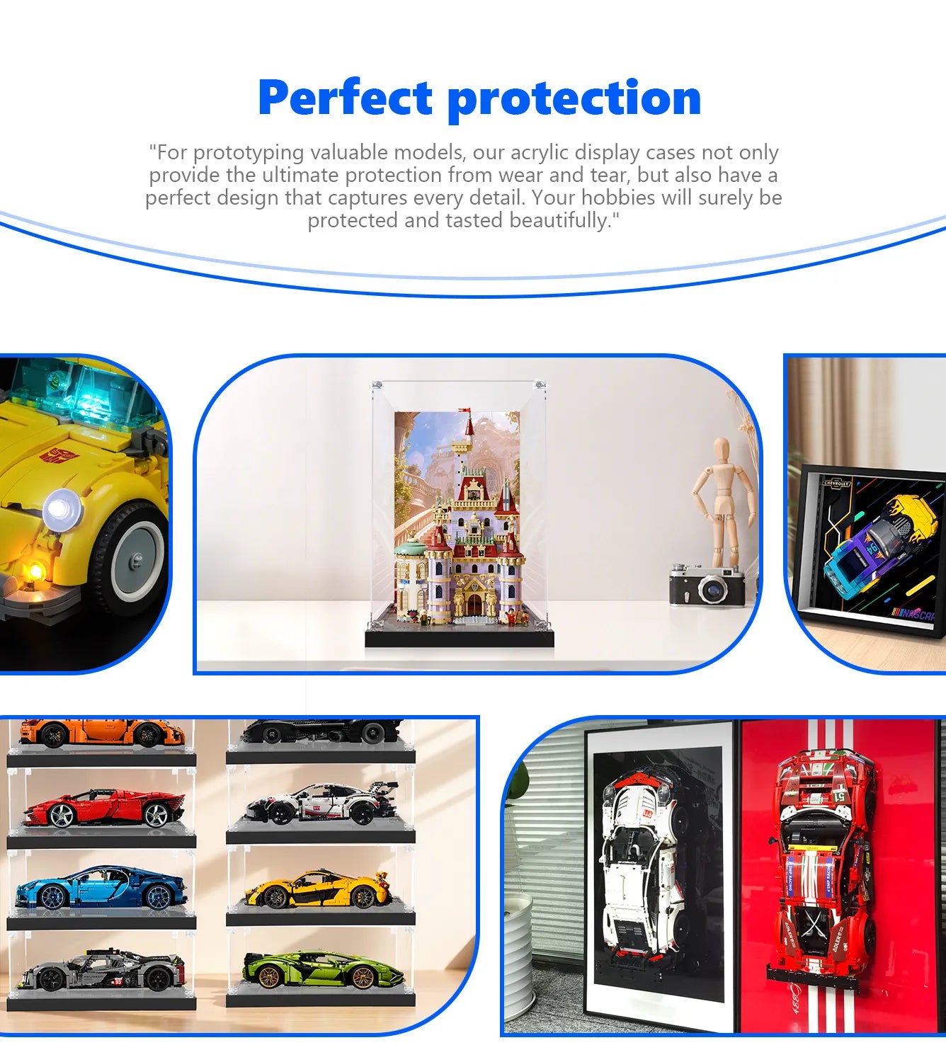 Premium LEGO® Disney Beauty and the Beast Castle 43263 Display Case - Clear Acrylic Protector for Collectible Building Set - Perfect for Home Decoration & Gift Giving