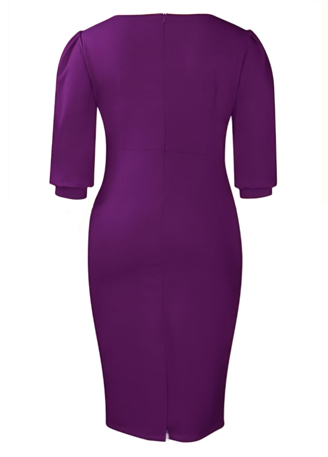 ZVO Women's Midi Pencil Dress - Elegant High Waist Work Dress for Office, Church & Special Occasions | Slim Fit Formal Dress for Business, Wedding & Evening Events