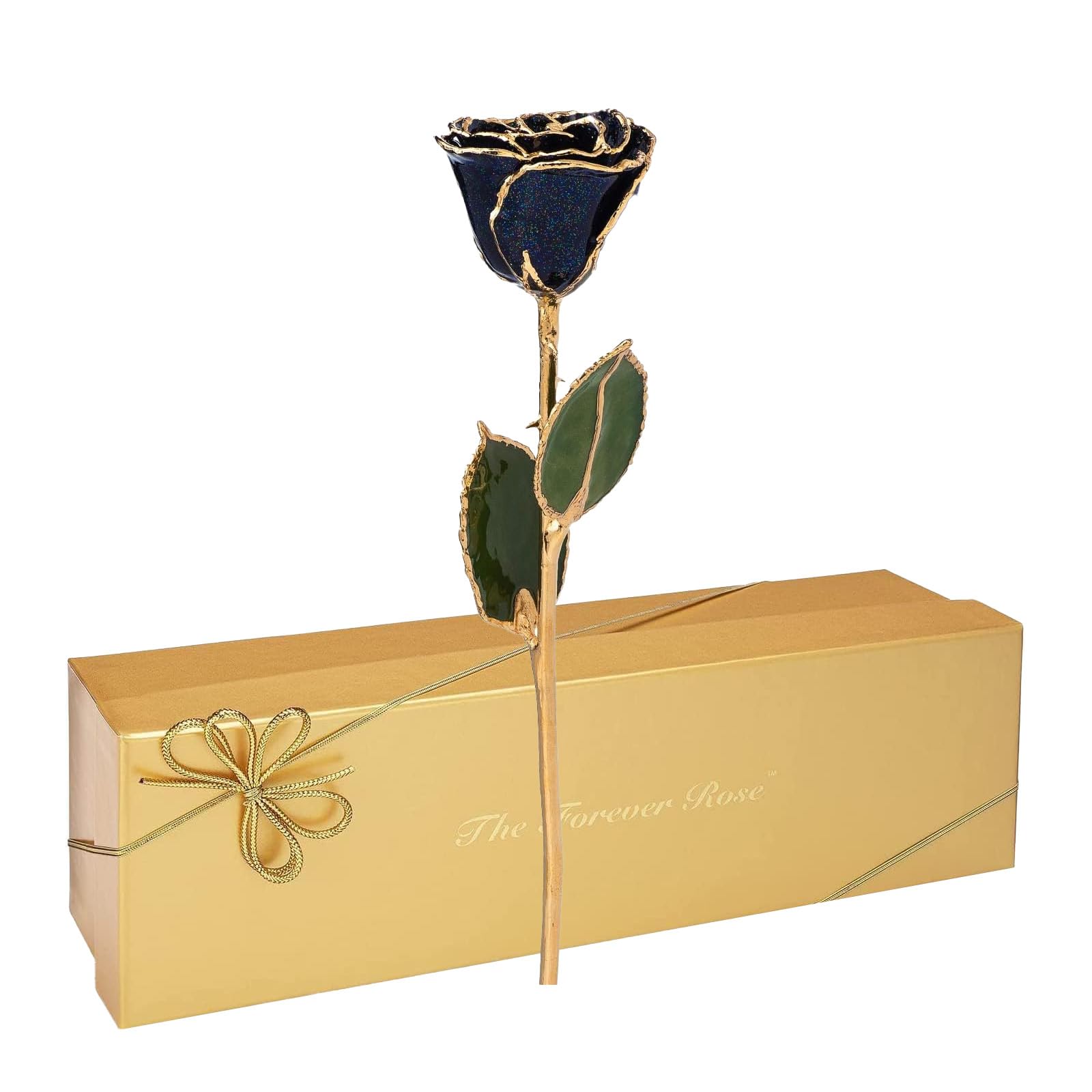 24K Gold Dipped Forever Rose - Genuine Handcrafted Real Flower Preserved in Lacquer | Luxury Eternal Rose Gift for Anniversary, Valentine's Day & Romantic Occasions | Perfect Wedding, Birthday & Home Decor Gift for Her & Him