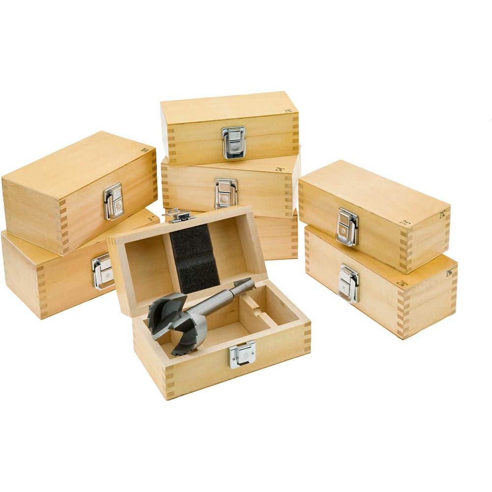 Steelex D1029 8-Piece Forstner Bit Set - Premium Woodworking Drill Bits for Smooth, Clean Holes - Perfect for Cabinetry, Furniture Making & DIY Projects