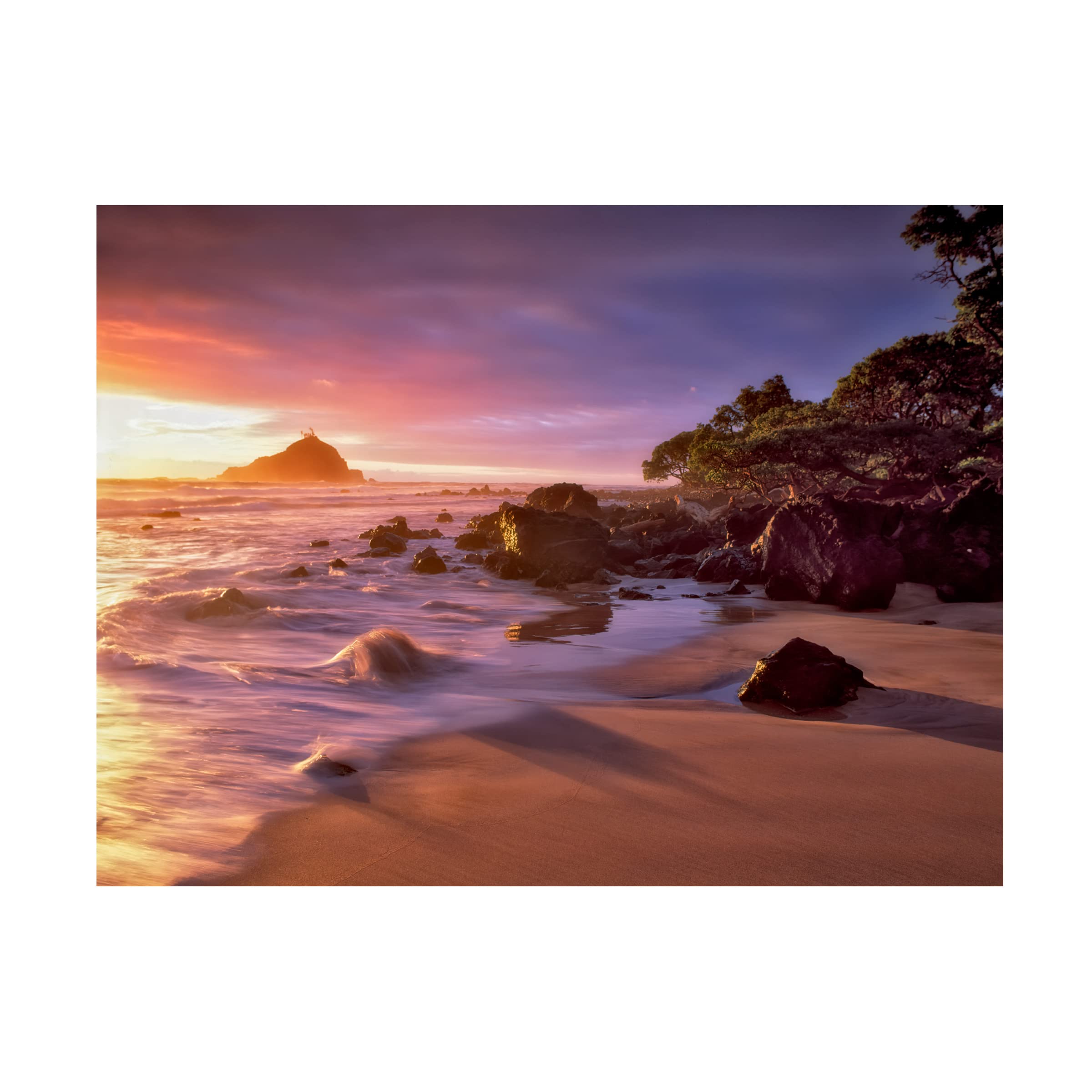 Dennis Frates 'Rocky Coast 11' Canvas Wall Art Print - Coastal Landscape Painting for Living Room, Bedroom & Office Decor