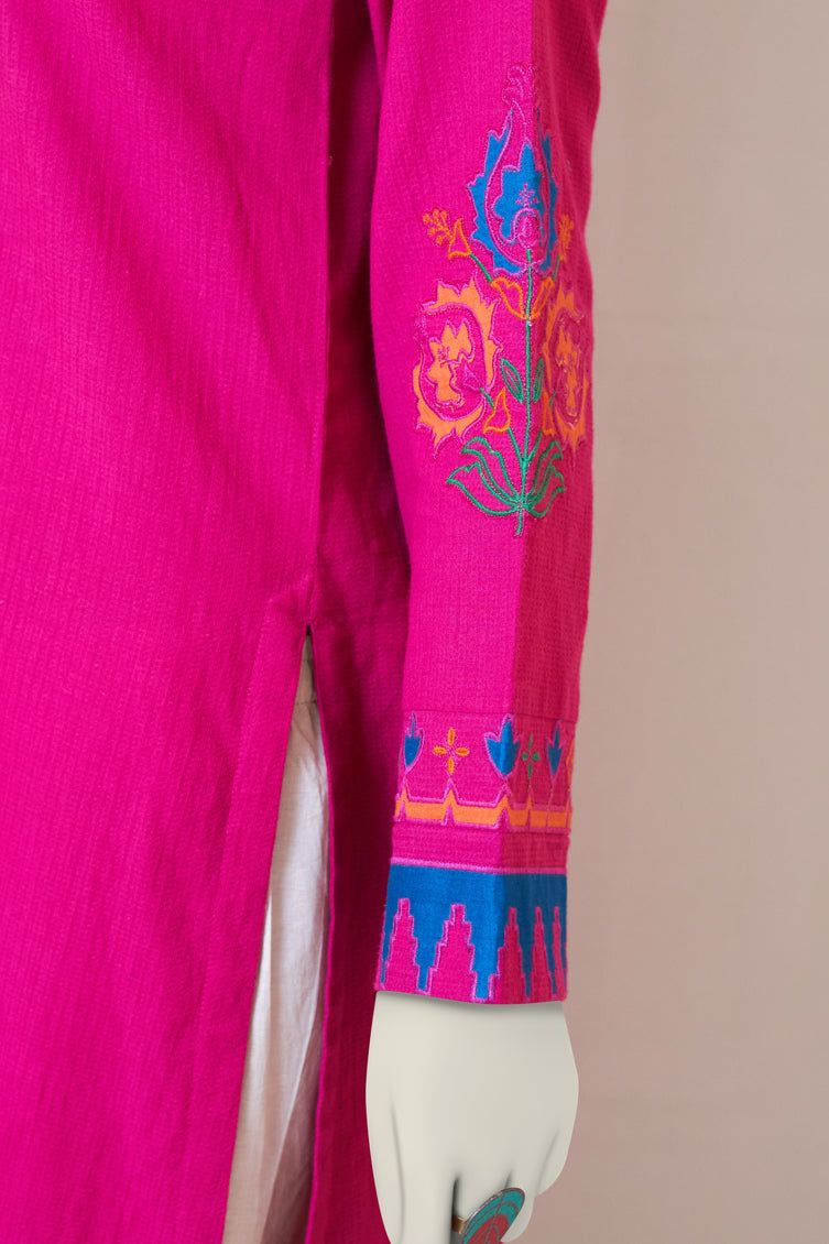 Elegant Cambric Pink Kurti by J. Junaid Jamshed - Perfect for Casual Wear, Office Outfits & Special Occasions