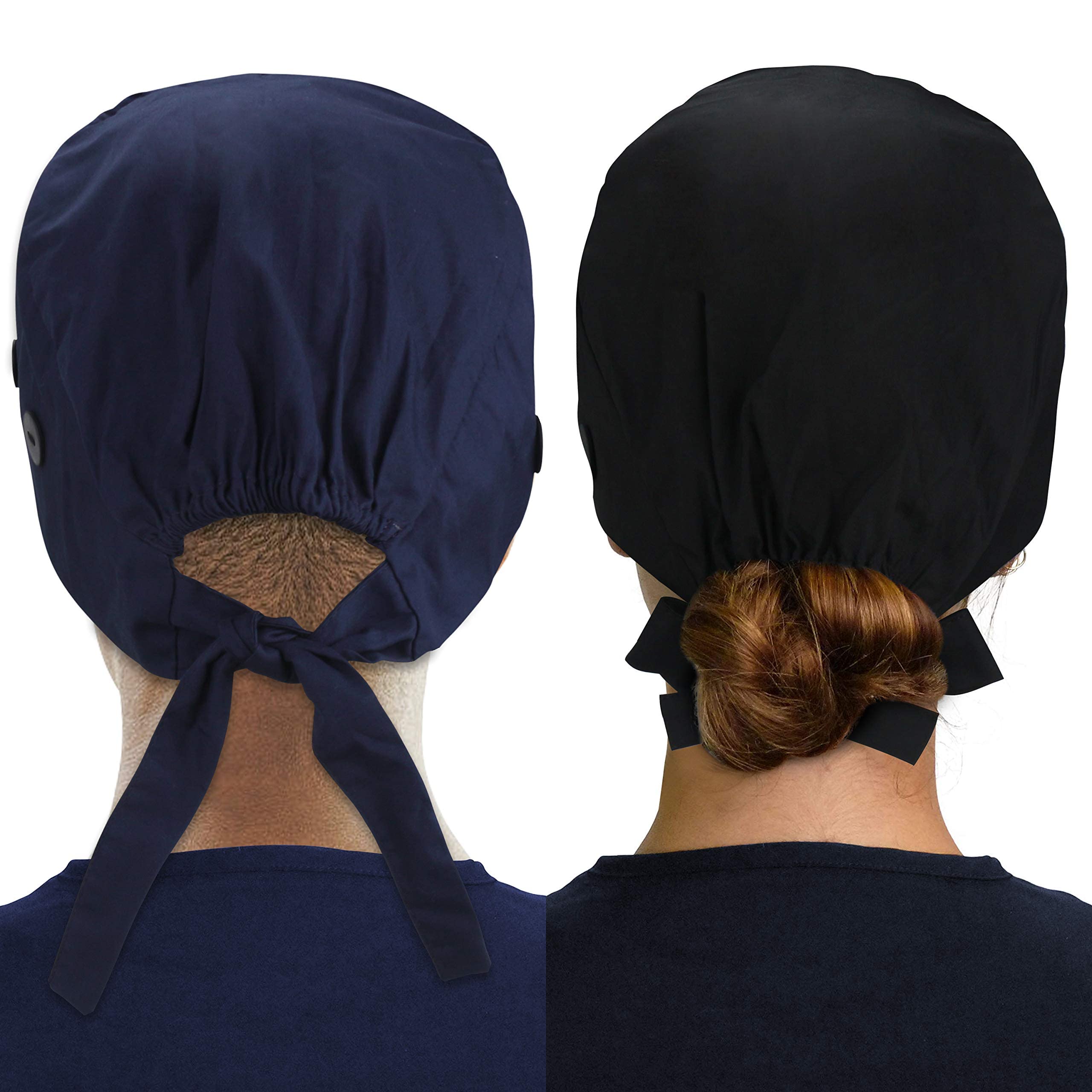 ABAMERICA Adjustable Work Cap with Button & Sweatband - Unisex Tie Back/Toggle Hat for Men & Women - Perfect for Construction, Gardening & Outdoor Labor