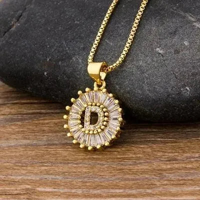 Personalized Initial Letter Charm Pendant Necklace - Custom Name Necklace for Women - Perfect Gift for Birthday, Anniversary & Valentine's Day - Elegant Jewelry for Everyday Wear & Special Occasions
