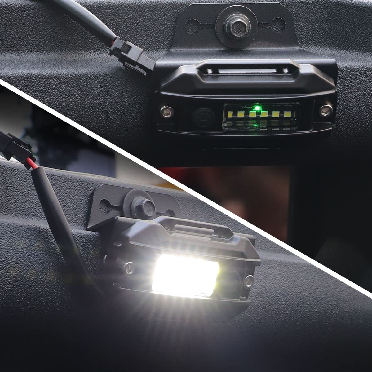 2Pcs LED Interior Dome Lights Kit for Ford Bronco 2021-2023 - Super Bright White LED Ceiling & Reading Lights with Mounting Brackets & Harness | Easy Installation for Offroad, Camping & Night Driving