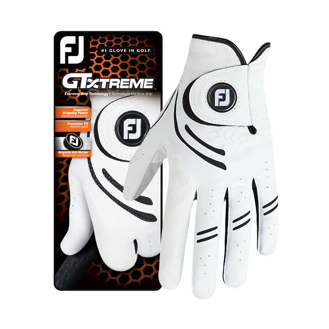 FootJoy Men's GTxtreme Golf Glove - Right Hand, White | Premium Comfort & Grip for Golfers | Perfect for Driving Range & Tournament Play