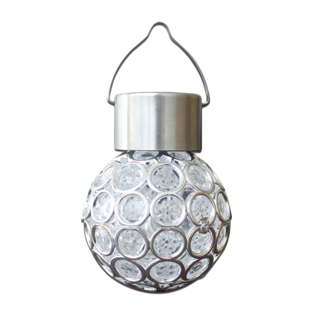 OSALADI 4-Pack Solar Hanging Lights - 7 Color Changing Cracked Glass Outdoor Lanterns for Christmas Tree & Patio Decor | Waterproof Solar-Powered Garden Lights for Holiday, Wedding, Backyard & Pathway Lighting