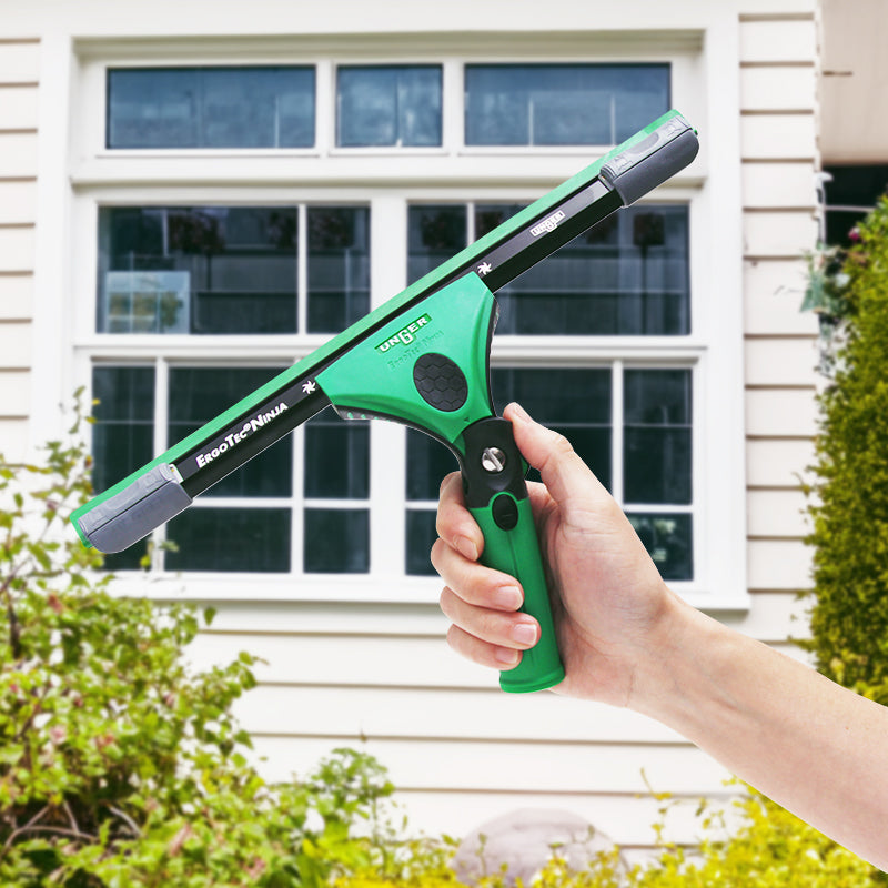 Limited Edition Unger Ninja Squeegee Complete 14in/35cm - Professional Window Cleaning Tool for Home, Office & Car - Streak-Free Glass Cleaning for Windows, Mirrors & Shower Doors