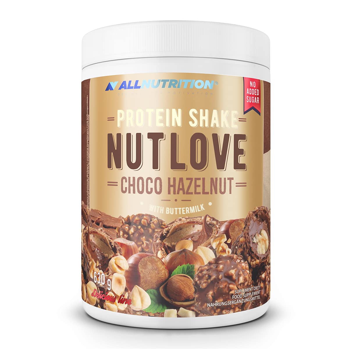 Allnutrition Nutlove Protein Shake - Chocolate Hazelnut Flavor, 630g | High Protein Meal Replacement for Weight Loss & Muscle Recovery | Perfect for Post-Workout, Breakfast or Healthy Snacking
