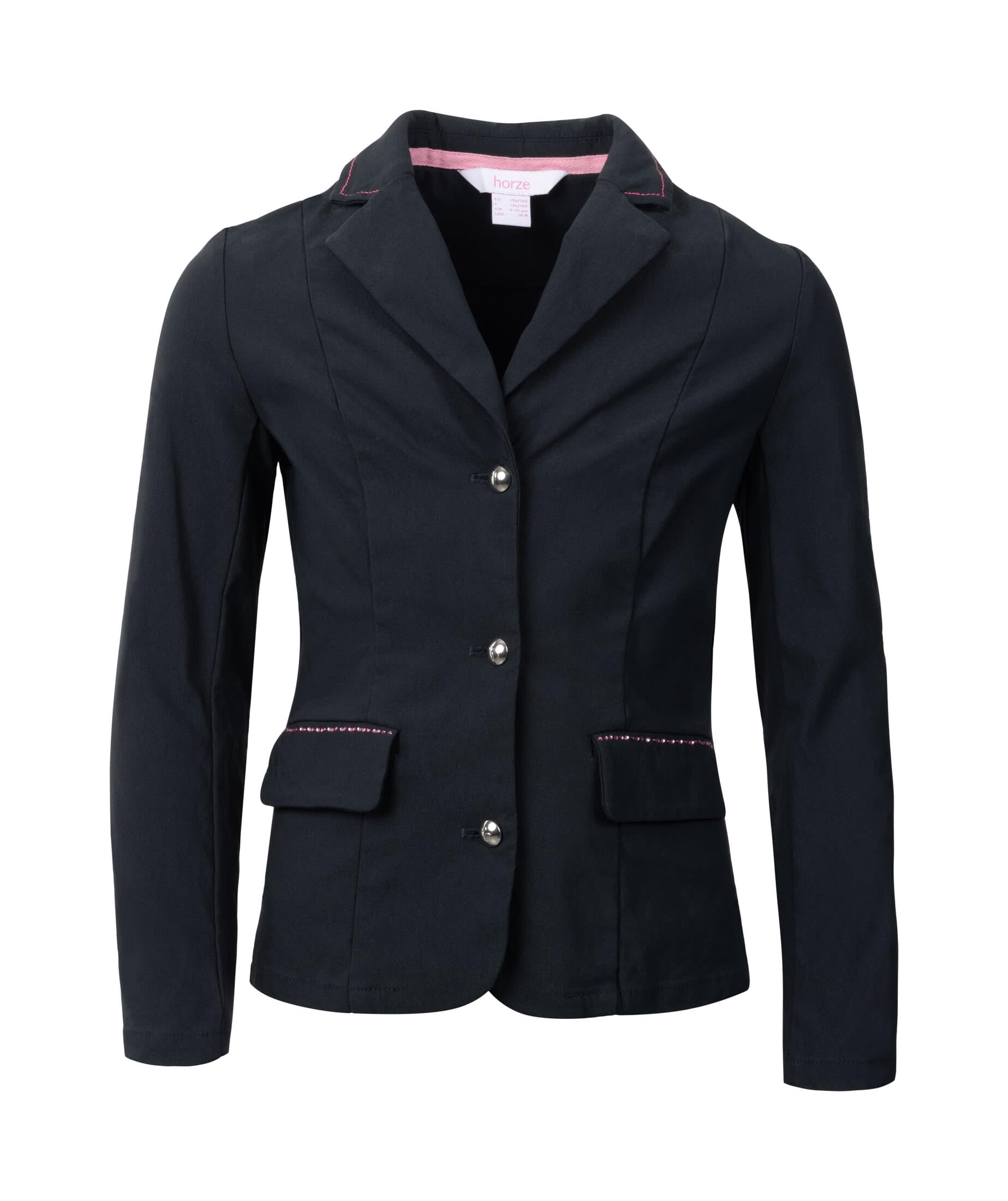 HORZE Zayla Kids Show Jacket - Equestrian Riding Coat for Girls & Boys - Perfect for Horse Shows, Riding Lessons & Outdoor Activities