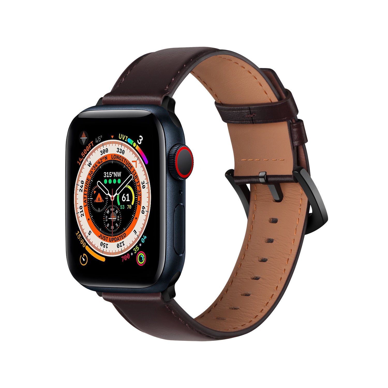 Genuine Leather Apple Watch Band - VWB100 Compatible with 38mm 40mm 41mm 42mm iWatch Straps - Premium Replacement Wristband for Workout, Business & Daily Wear